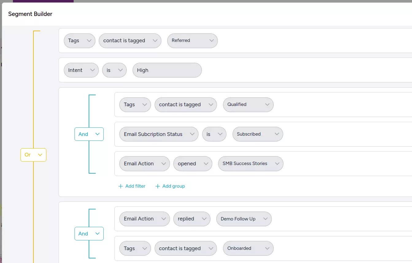 Segment builder