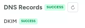 Success DNS Records Label