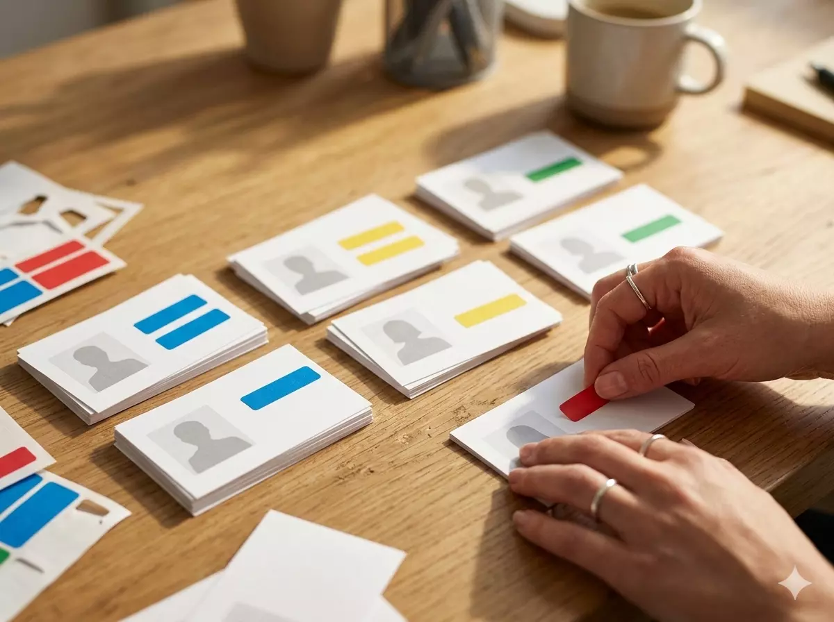 Email segmentation contact cards