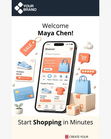 Preview of the Welcome to Your Online Store email template
