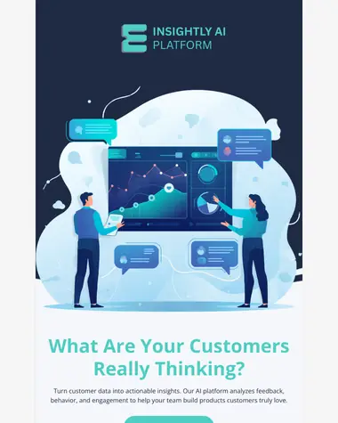 Preview of the AI Customer Insights Platform email template